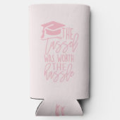 Afstuderen Coquette Het gedoe was de moeite waard Seltzer Blikjeskoeler (Achterkant)