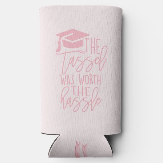 Afstuderen Coquette Het gedoe was de moeite waard Seltzer Blikjeskoeler (Achterkant)