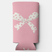 Afstuderen Coquette Wit & Roze Boog Gepersonalisee Seltzer Blikjeskoeler (Achterkant)