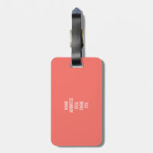 Afstuderen Coral Pink Gold-reisavontuur Bagagelabel (Achterkant verticaal)