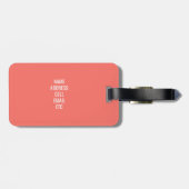 Afstuderen Coral Pink Gold-reisavontuur Bagagelabel (Achterkant horizontaal)