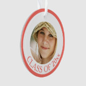 Afstuderen Coral Pink Senior Afbeelding Keepomwill Ornament (voorkant)