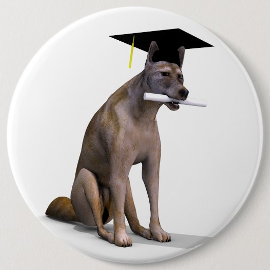 Afstuderen Coyote Ronde Button 6,0 Cm (Voorkant)