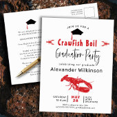 Afstuderen Crawfish Boil BBQ Party Invitation Briefkaart