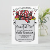 Afstuderen Crawfish Boil Invitation Kaart (Staand voorkant)