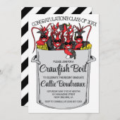 Afstuderen Crawfish Boil Invitation Kaart (Voorkant / Achterkant)