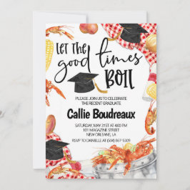 Afstuderen Crawfish Boil Invitation Kaart