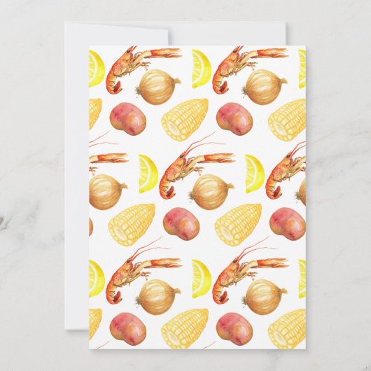 Afstuderen Crawfish Boil Invitation Kaart (Achterkant)