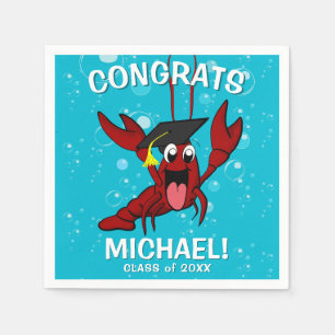Afstuderen Crawfish Boil Lobster Cute Seafood Servet