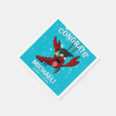 Afstuderen Crawfish Boil Lobster Cute Seafood Servet (Hoek)