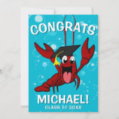 Afstuderen Crawfish Boil Lobster Seafood Kaart (Voorkant)