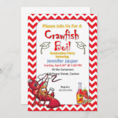 Afstuderen Crawfish Boil Party - uitnodiging (Voorkant / Achterkant)