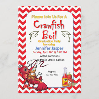 Afstuderen Crawfish Boil Party - uitnodiging