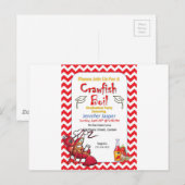 Afstuderen Crawfish Boil Party - uitnodiging Briefkaart (Voorkant / Achterkant)