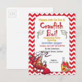 Afstuderen Crawfish Boil Party - uitnodiging Briefkaart (Voorkant / Achterkant)