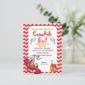 Afstuderen Crawfish Boil Party - uitnodiging Briefkaart (Staand voorkant)