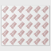 Afstuderen Crimson-script | Modern klassiek rood j Cadeaupapier (Vlak)