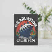 Afstuderen Cruise 2024 Funny Summer Vakantie Retro Aankondigingskaart (Staand voorkant)