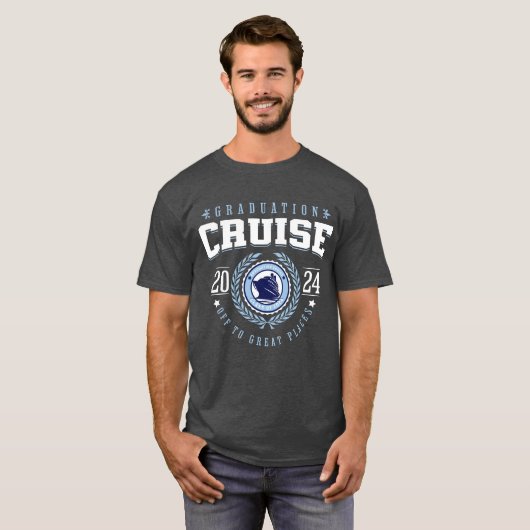 Afstuderen Cruise 2024 Uit naar geweldige plaatsen T-shirt (Voorkant volledig)