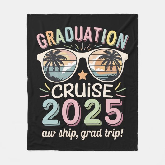 Afstuderen Cruise 2025 Afstuderen Cruising Squad Fleece Deken (Voorkant)