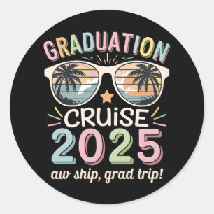 Afstuderen Cruise 2025 Afstuderen Cruising Squad Ronde Sticker
