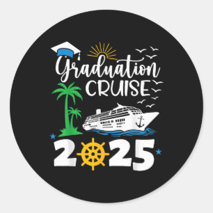 Afstuderen Cruise 2025 Afstuderen Hawaii Beach Sum Ronde Sticker