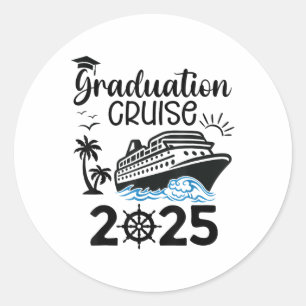 Afstuderen Cruise 2025 Senior Trip Zomervakantie Ronde Sticker