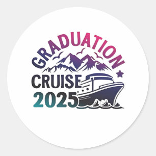 Afstuderen Cruise 2025 Zomerreis Matching Ronde Sticker