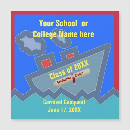 Afstuderen Cruise Blue Door Marker (Voorkant)