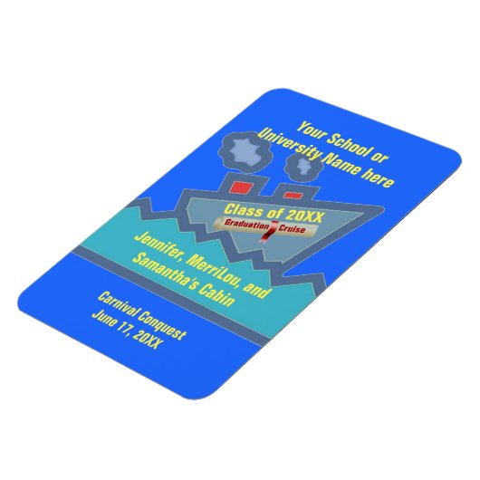 Afstuderen cruise Personalized Cabin Deuren Marker Magneet (Linkerzijde)