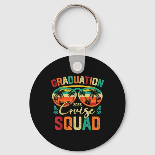 Afstuderen Cruise Squad 2025 Funny Cruising Vacati Sleutelhanger (Voorkant)