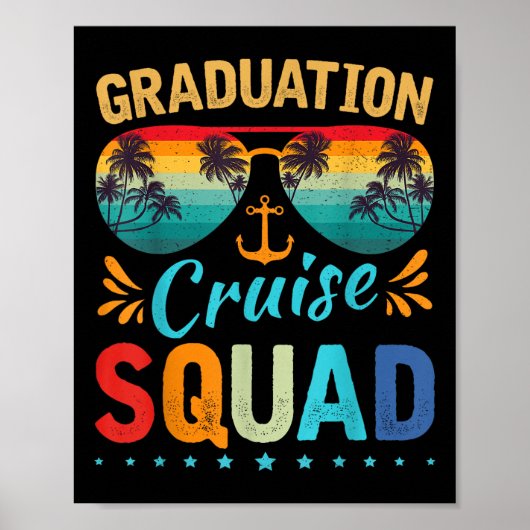 Afstuderen Cruise Squad 2025 Grappig Cruisen Gradu Poster (Voorkant)