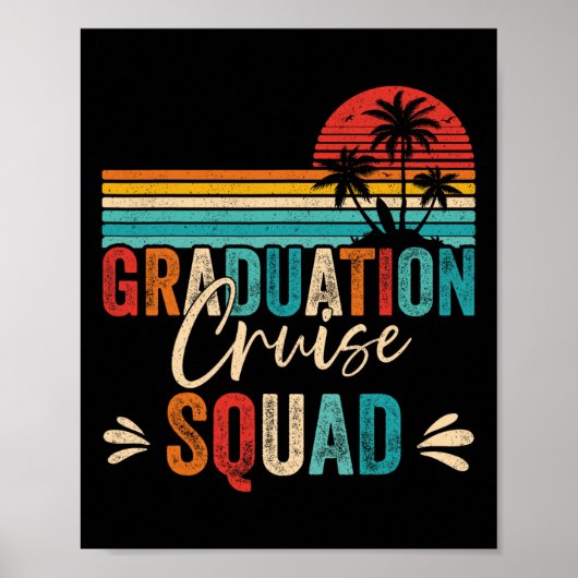 Afstuderen Cruise Squad 2025 Grappig Cruisen Gradu Poster (Voorkant)