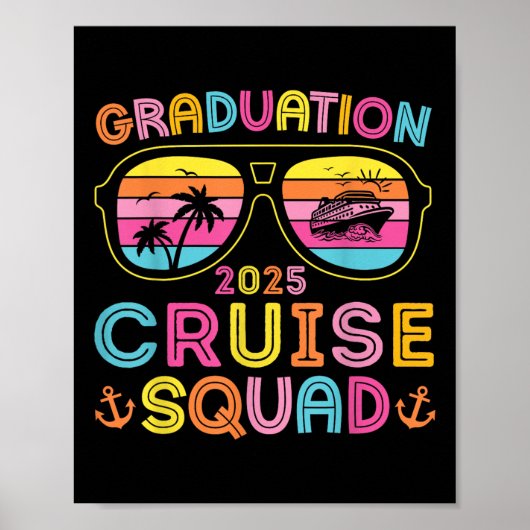 Afstuderen Cruise Squad 2025 Senioren Cruise Crew  Poster (Voorkant)