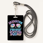 Afstuderen Cruise Squad Cruiseschip Retro Badge (Voorkant met draagriem)