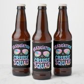 Afstuderen Cruise Squad Cruiseschip Retro Bier Etiket (Flessen)