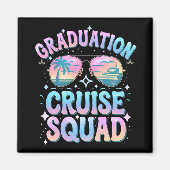 Afstuderen Cruise Squad Cruiseschip Retro Magneet (Voorkant)