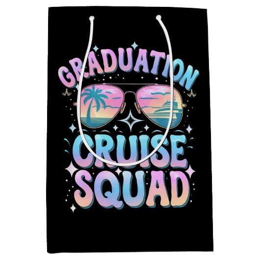 Afstuderen Cruise Squad Cruiseschip Retro Medium Cadeauzakje (Voorkant)