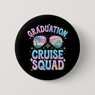 Afstuderen Cruise Squad Cruiseschip Retro Ronde Button 5,7 Cm