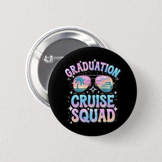 Afstuderen Cruise Squad Cruiseschip Retro Ronde Button 5,7 Cm (Voorkant /achterkant)