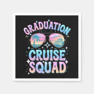 Afstuderen Cruise Squad Cruiseschip Retro Servet