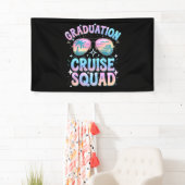 Afstuderen Cruise Squad Cruiseschip Retro Spandoek (Insitu)