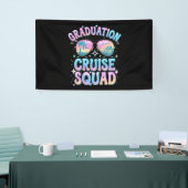Afstuderen Cruise Squad Cruiseschip Retro Spandoek (Beurs)