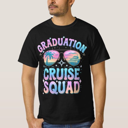 Afstuderen Cruise Squad Cruiseschip Retro T-shirt (Voorkant)