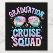Afstuderen Cruise Squad Cruiseschip Retro Wijn Etiket (Enkel label)
