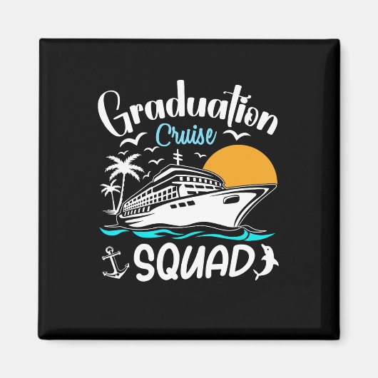 Afstuderen Cruise Squad Trip 2025 Squad Matching C Magneet (Voorkant)
