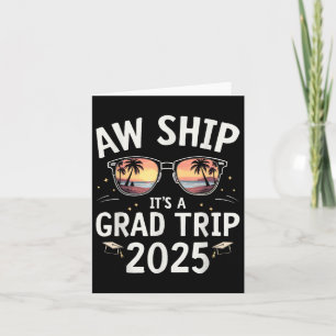 Afstuderen Cruiseschip Afstuderen T-shirt AW Ship Kaart