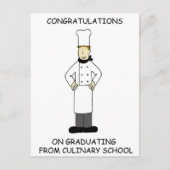 Afstuderen Culinaire School Gefeliciteerd Mannelij Briefkaart (Voorkant)