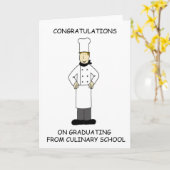 Afstuderen Culinaire School Gefeliciteerd Mannelij Kaart (Gele Bloem)