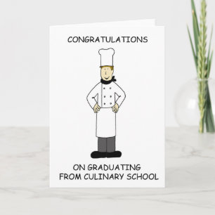 Afstuderen Culinaire School Gefeliciteerd Mannelij Kaart